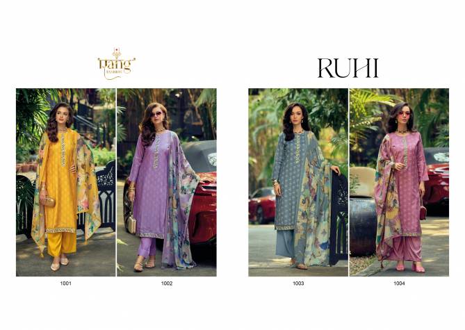 Ruhi By Rang 1001 To 1004 Printed Dress Material Wholesale Market In Surat